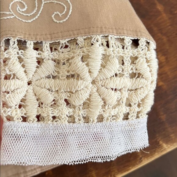 BASIL & MAUDE Anthropologie Embroidered Lace Tulle Crop Bolero Blazer Jacket S - Picture 7 of 11